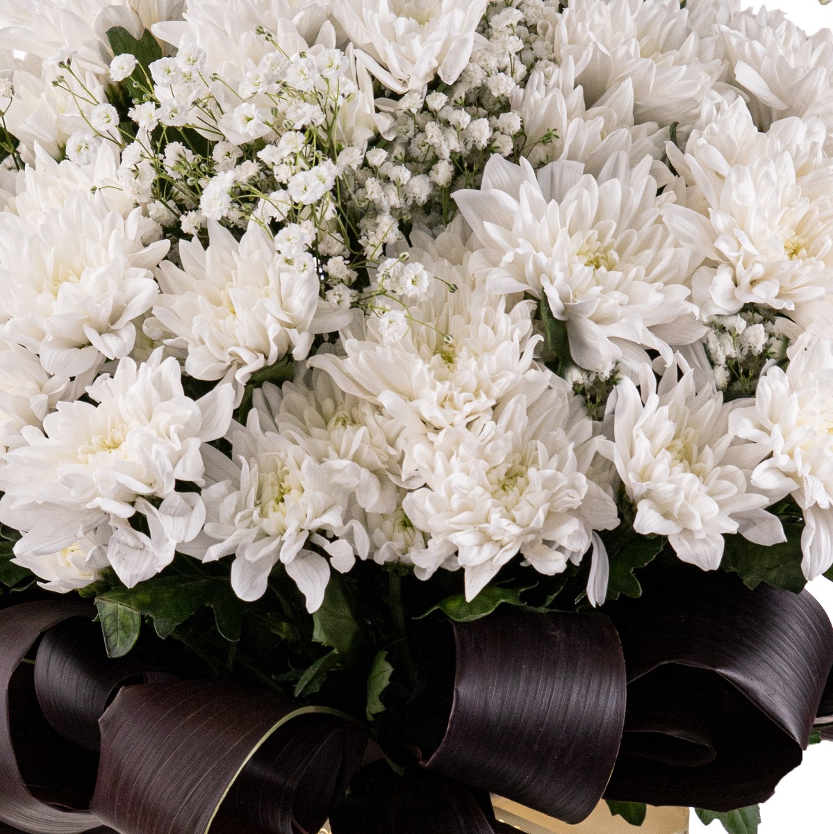 Buchet Funerar crizanteme albe