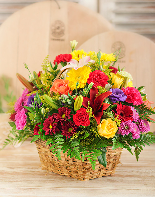 flori colorate superbe: crini, crizanteme, trandafiri, gerbera, lisianthus