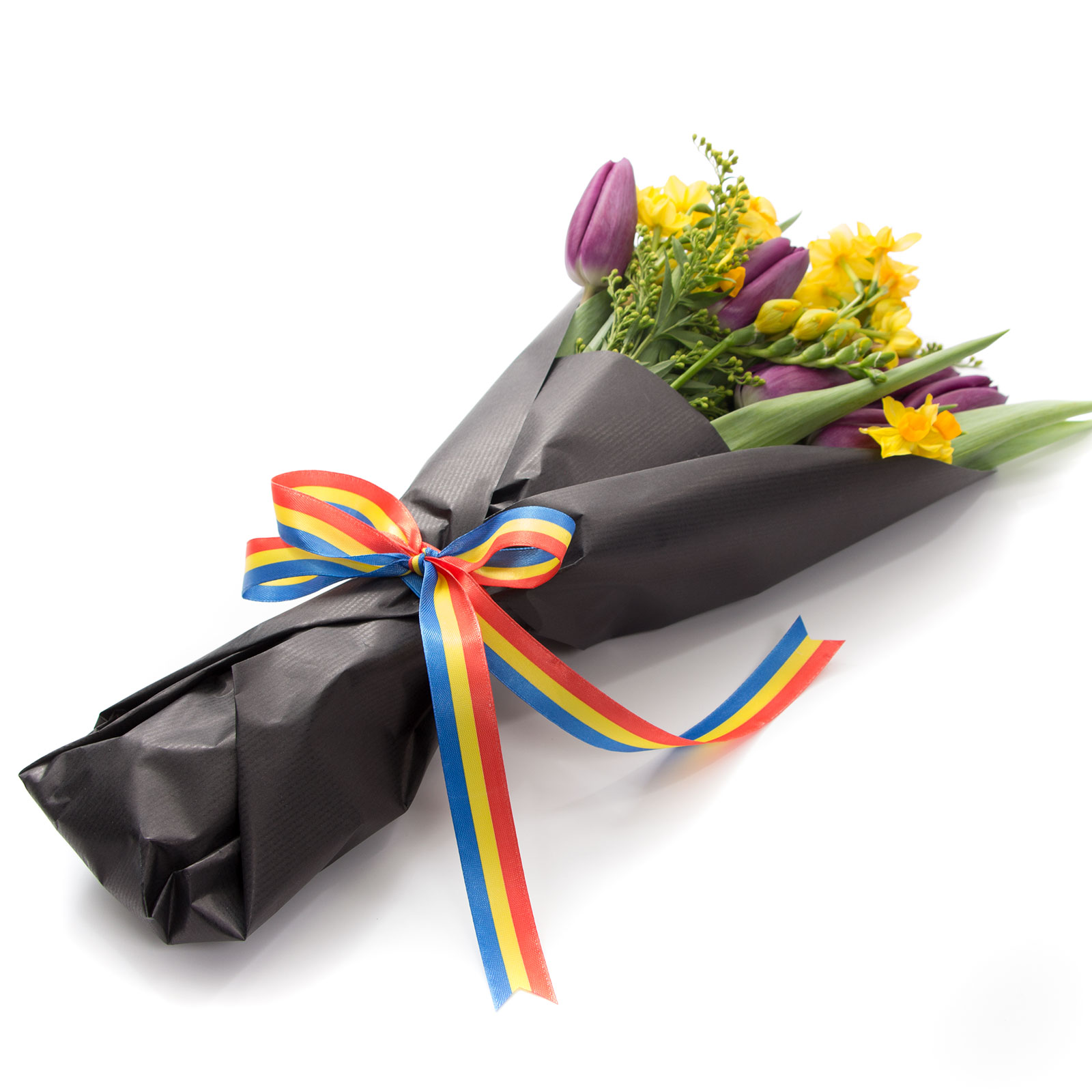 cadou pentru Craciun 2010, buchet de flori multicolor