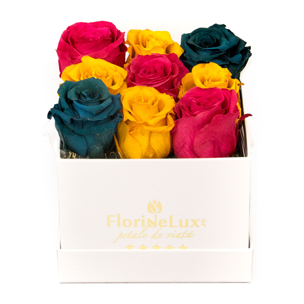 Trandafiri criogenati in cutie luxurianta