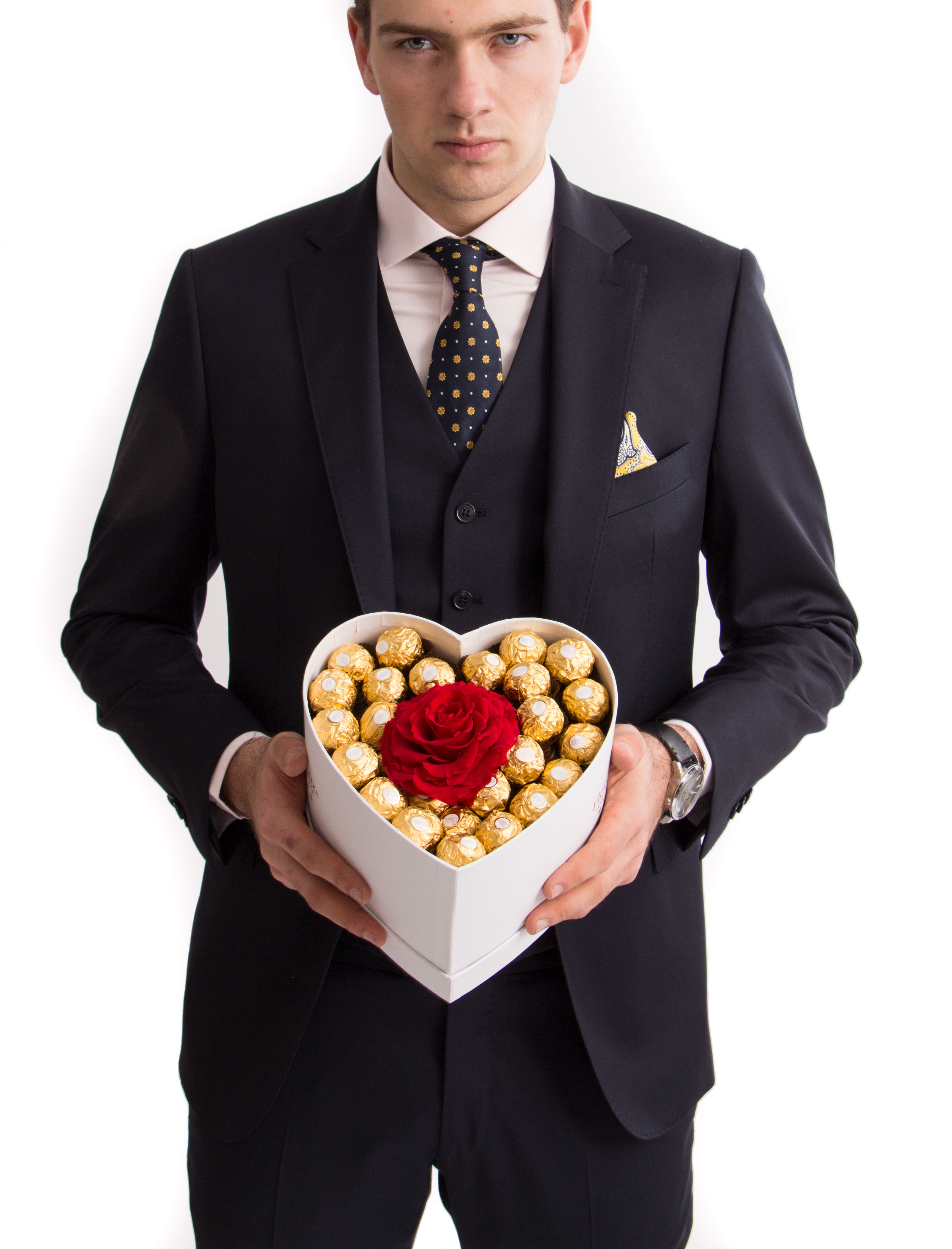 Inima dulce Ferrero Rocher si trandafir criogenat