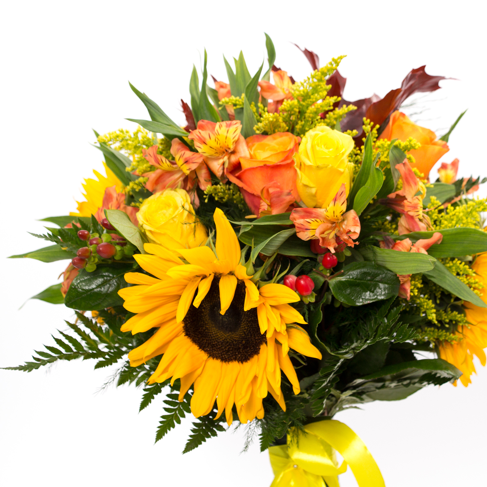 buchete de floarea soarelui, buchete cu flori galbene, flori solare