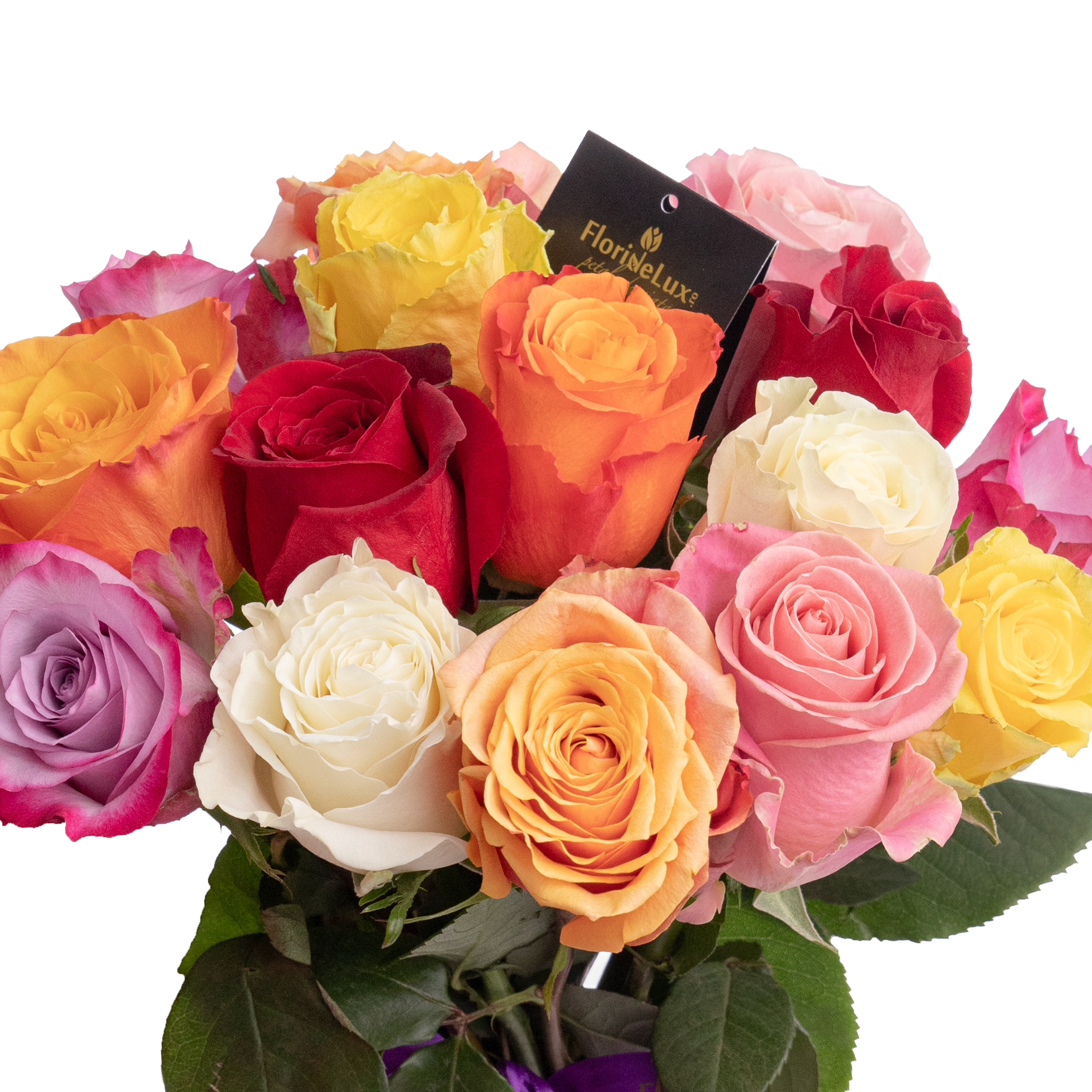 trandafiri multicolori, un buchet vesel, plin de culoare