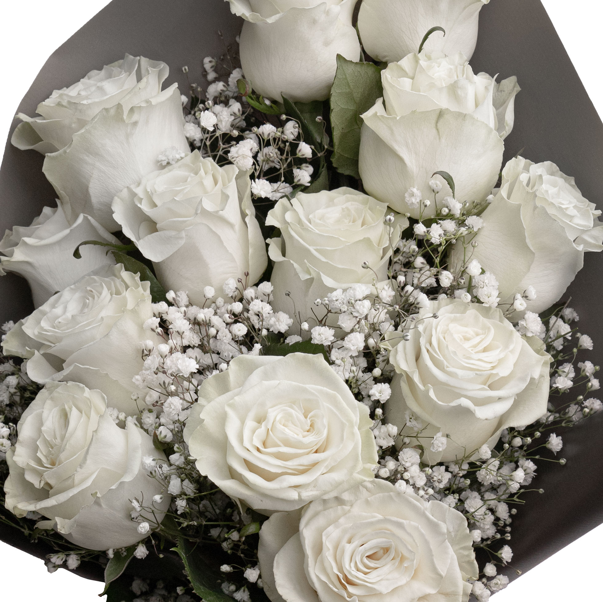buchet trandafiri albi