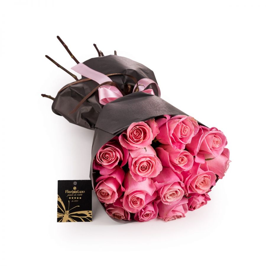 buchet trandafiri roz fancy love 
