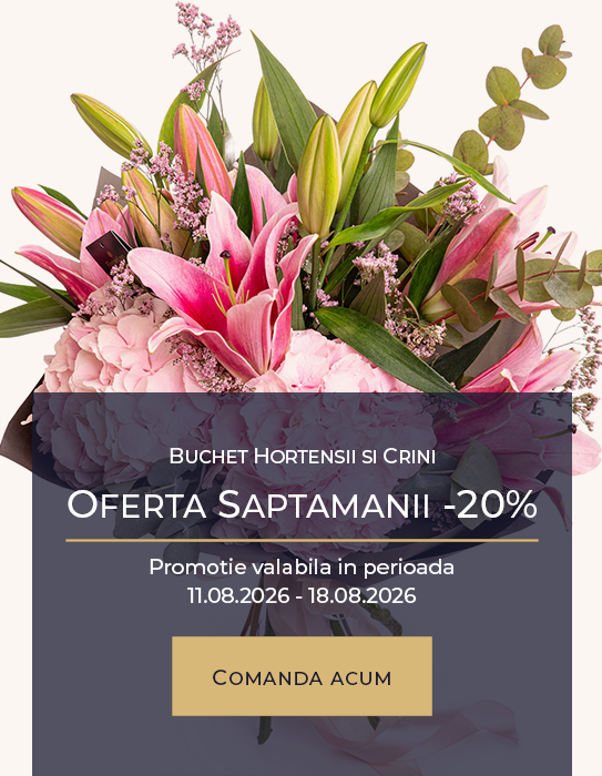 Buchet hortensii si crini