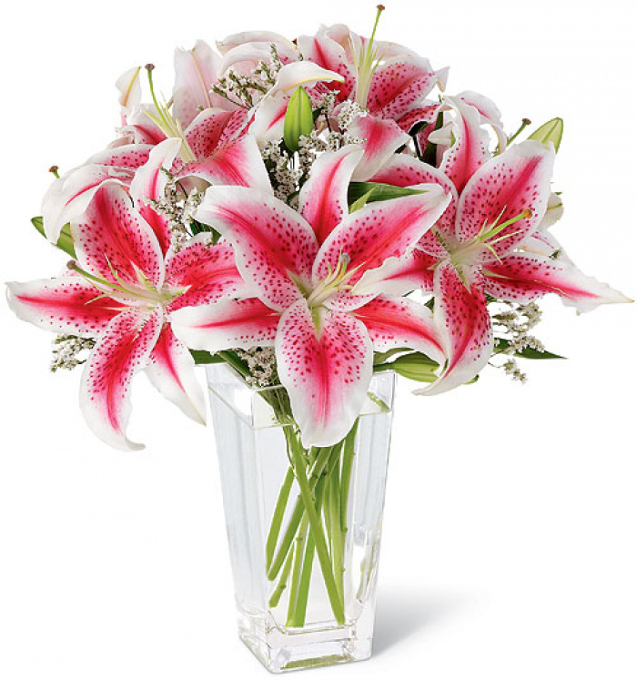 Buchet 5 crini roz – imaginea 1