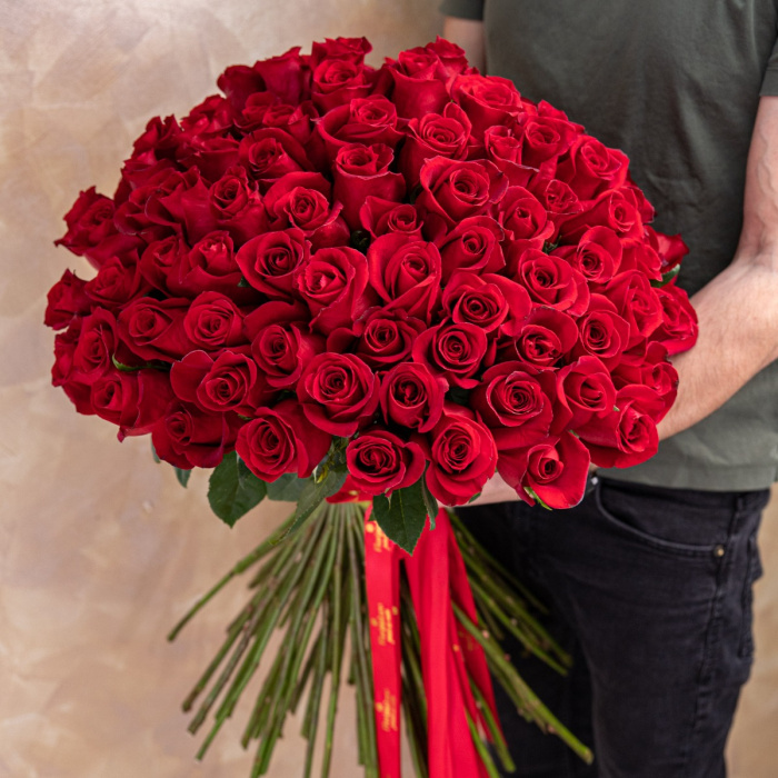 Buchet 101 trandafiri rosii – imaginea 3