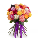 Buchet din trandafiri multicolori – Premium