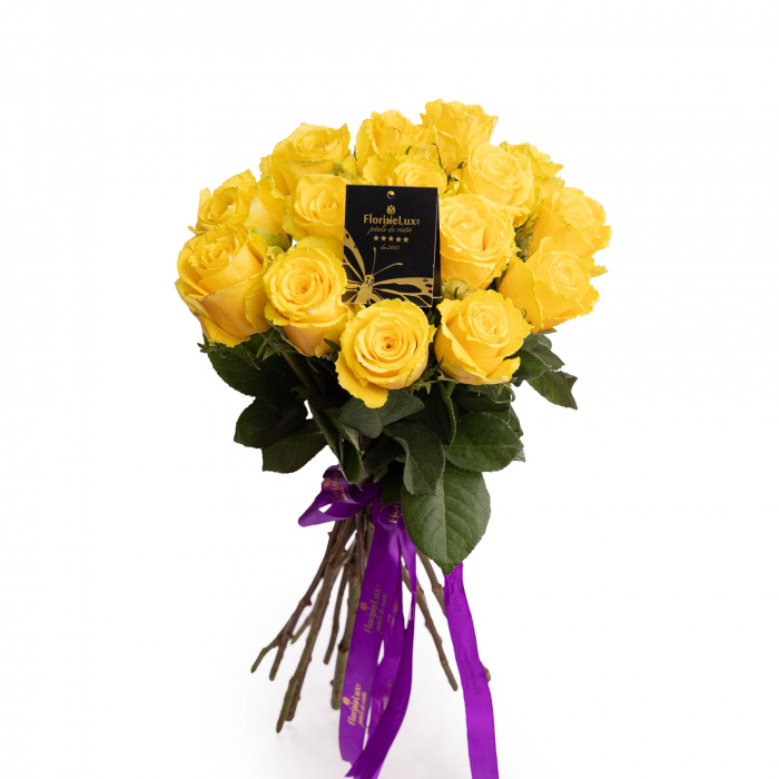 Buchet trandafiri galbeni – imaginea 1
