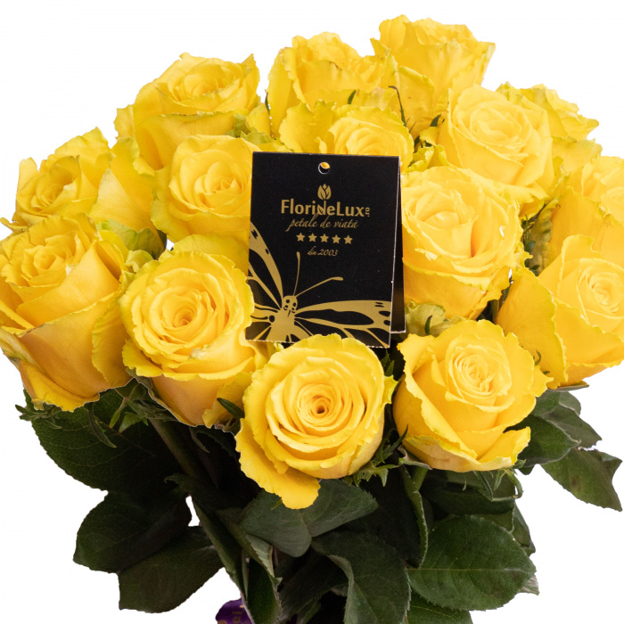 Buchet trandafiri galbeni – imaginea 2