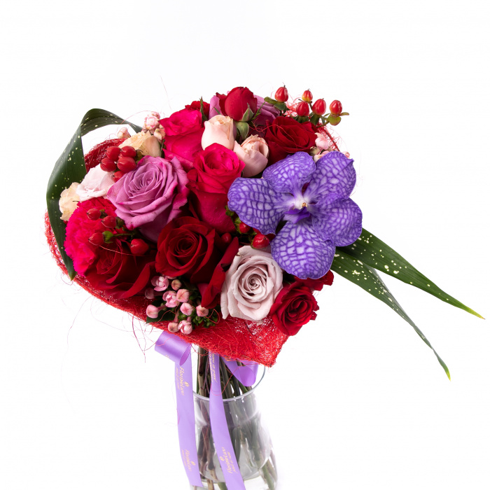 Buchet inima de trandafiri – imaginea 2