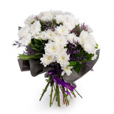 Buchet crizanteme albe – Premium