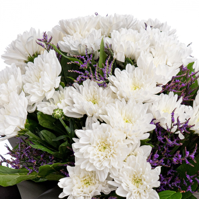 Buchet crizanteme albe – imaginea 2