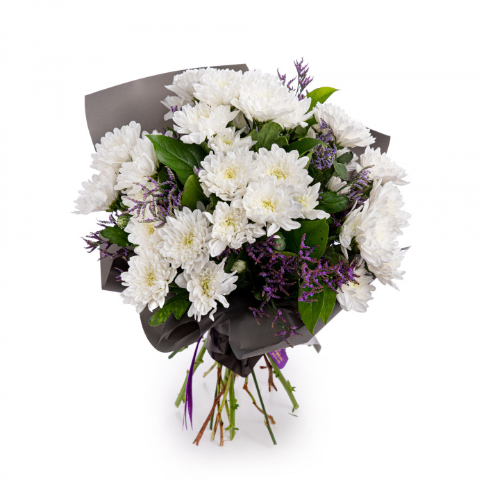 Buchet crizanteme albe – imaginea 1