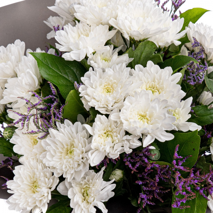 Buchet crizanteme albe – imaginea 2