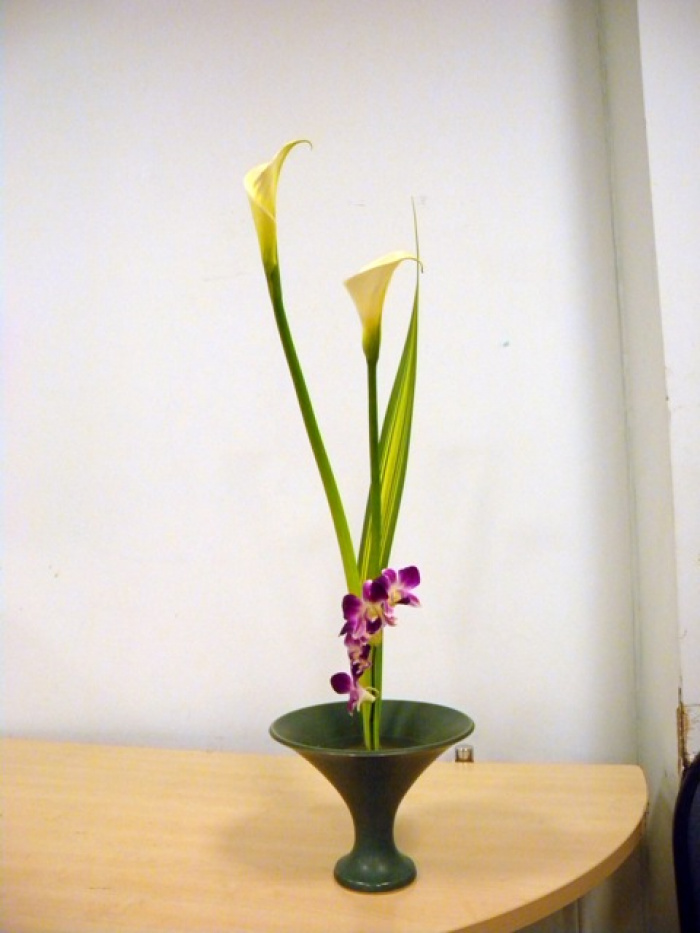 Ikebana cale si dendrobium – imaginea 1