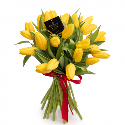 Buchet din lalele galbene frumoase