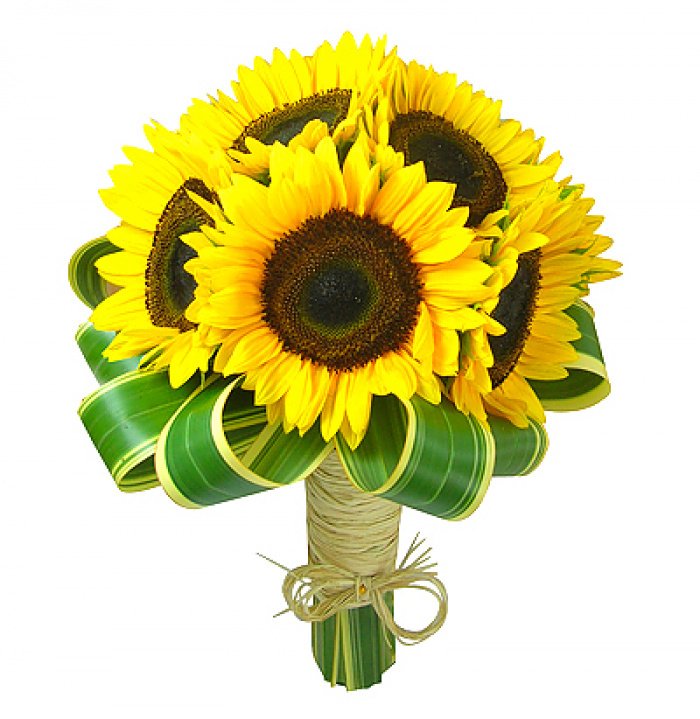 Cadou buchet rustic din floarea-soarelui – imaginea 1