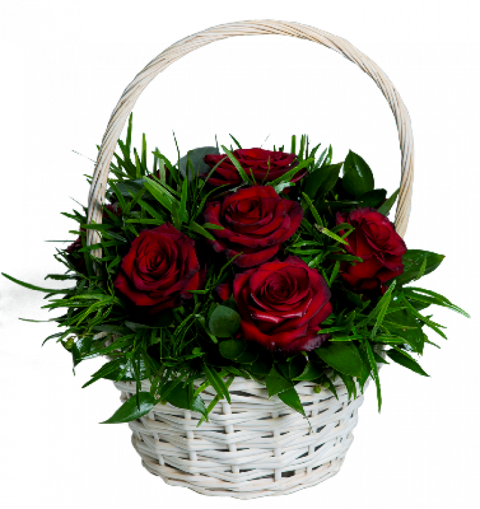 Cadou cos cu trandafiri rosii – imaginea 1