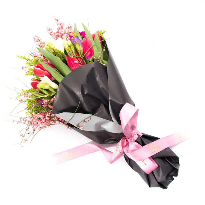 Buchet primavara lalele si frezii – imaginea 2