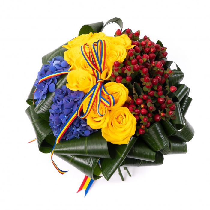 Buchet de flori tricolor – imaginea 3