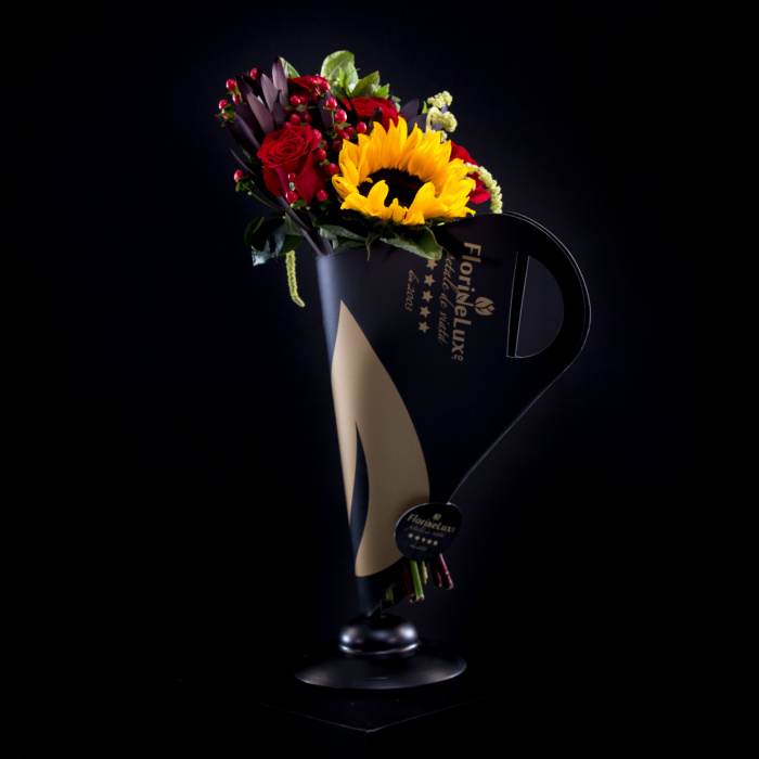 Buchet floarea-soarelui si baloane luxuriante – imaginea 2