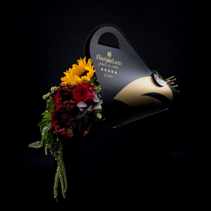 Buchet floarea-soarelui si baloane luxuriante – imaginea 4