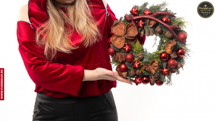 Coronita de Craciun coarne de ren – imaginea 2