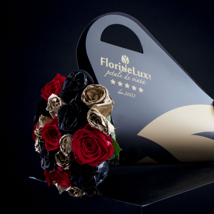 Buchet de lux Golden Heart – imaginea 3