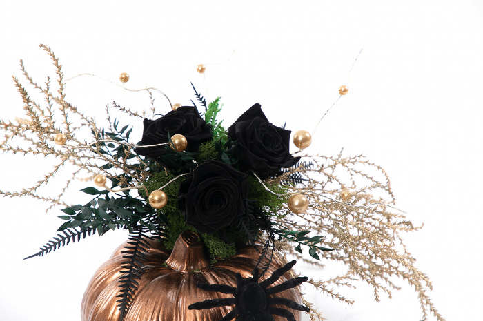 Trandafiri criogenati pe dovlecel decorativ