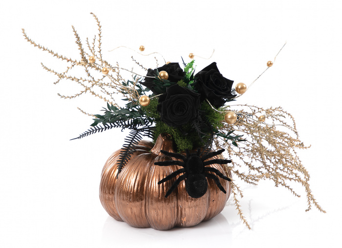 Trandafiri criogenati pe dovlecel decorativ – imaginea 4