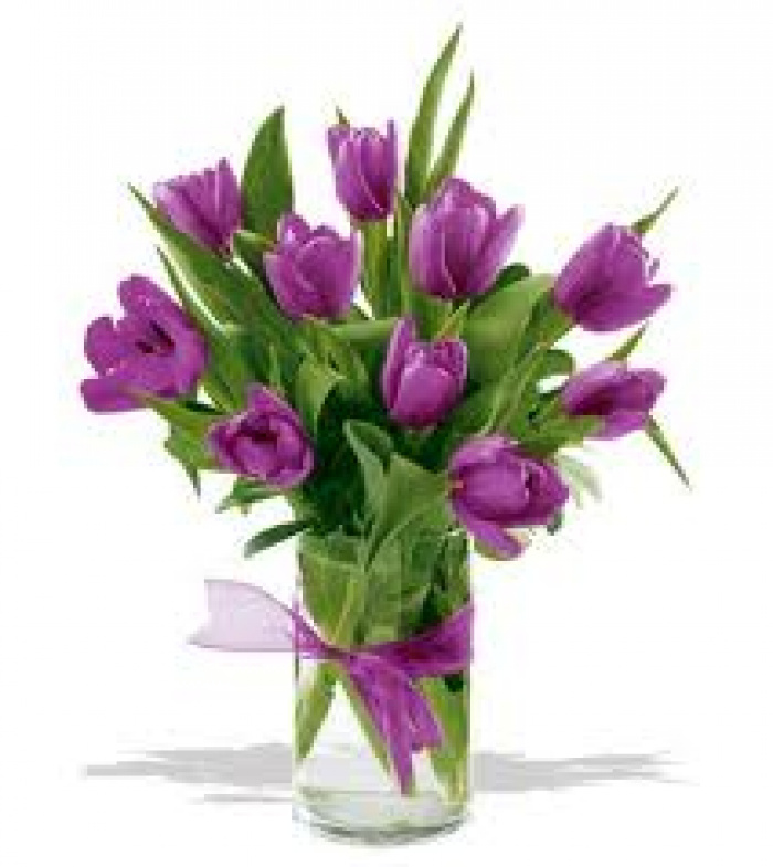Buchet de 7 lalele mov – imaginea 1