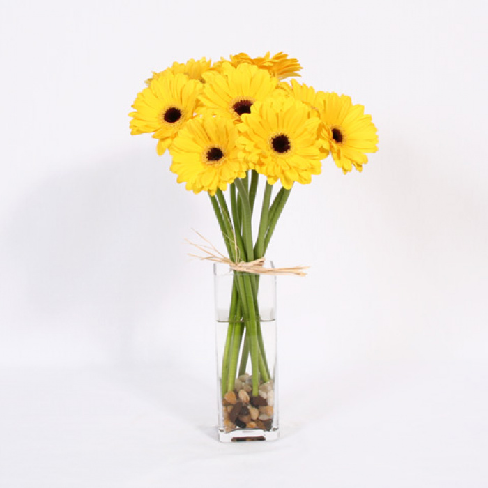 Buchet de 7 gerbera galbene – imaginea 1