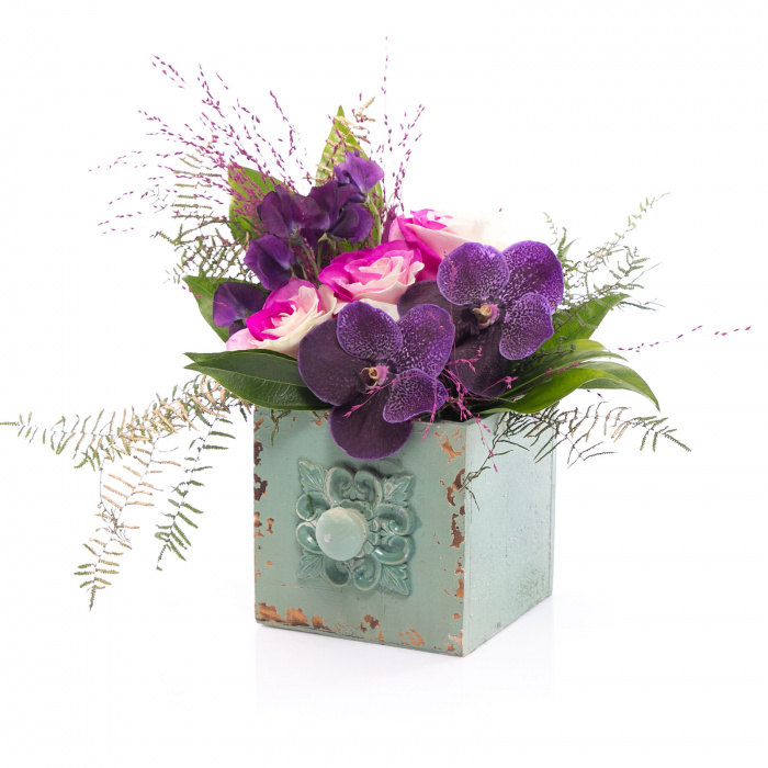 Sertar cu flori roz si mov – imaginea 3