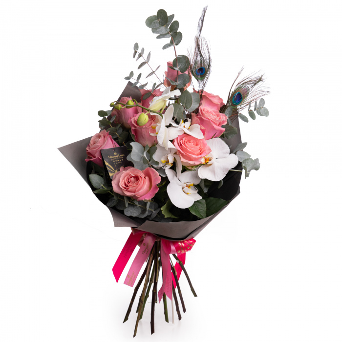 Buchet de flori trandafiri roz – imaginea 1
