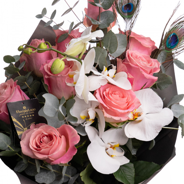 Buchet de flori trandafiri roz – imaginea 2