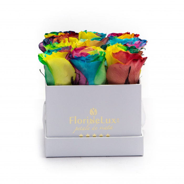 Cutie trandafiri rainbow – imaginea 2
