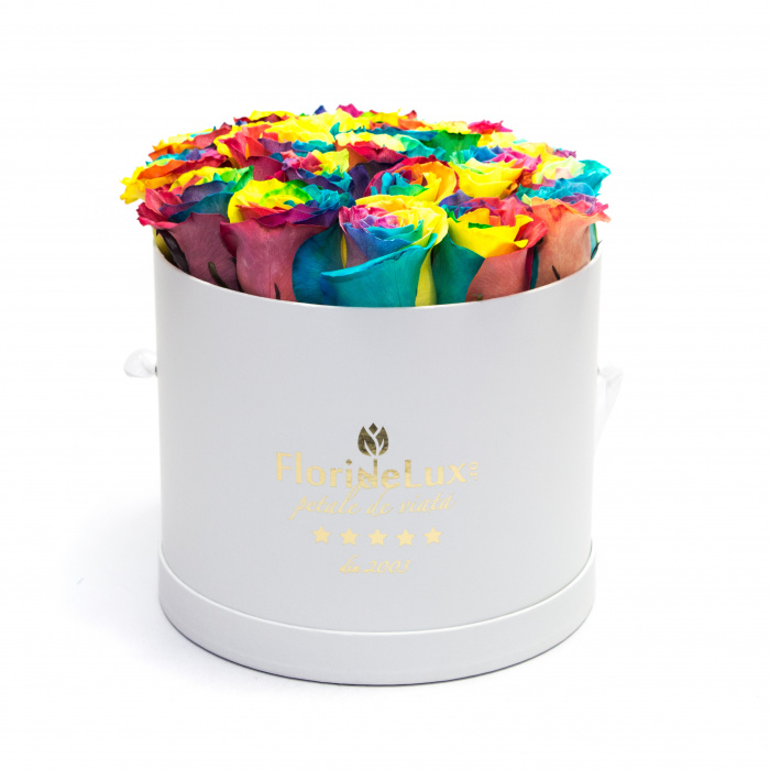 Cutie cu trandafiri curcubeu – imaginea 3
