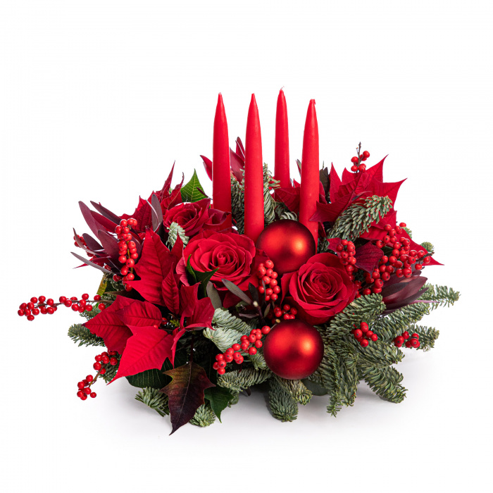Aranjament floral de Craciun – imaginea 1