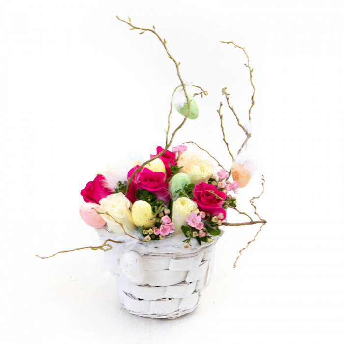 Cosulet floral Oua de Paste – imaginea 1