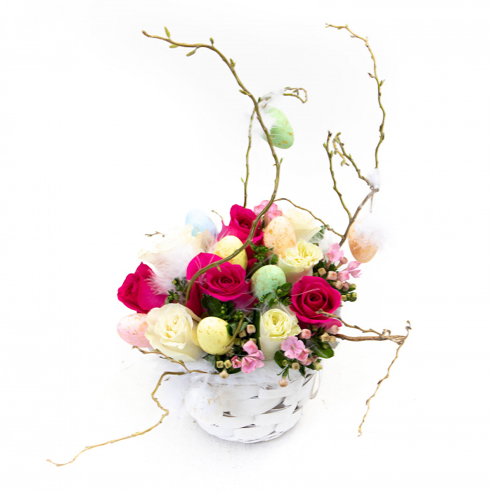 Cosulet floral Oua de Paste – imaginea 2