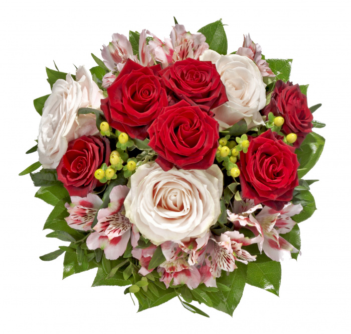 Buchet special trandafiri si alstroemeria – imaginea 1