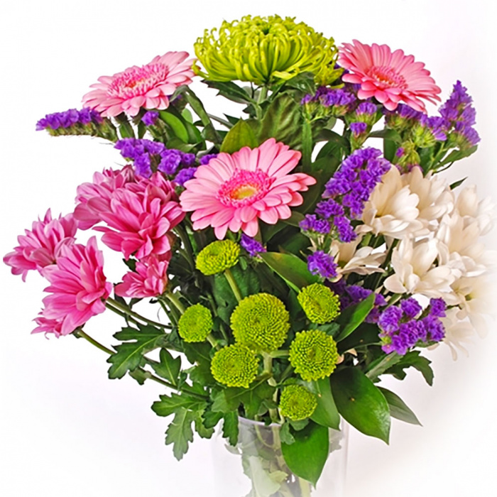 Buchet crizanteme si gerbera – imaginea 1