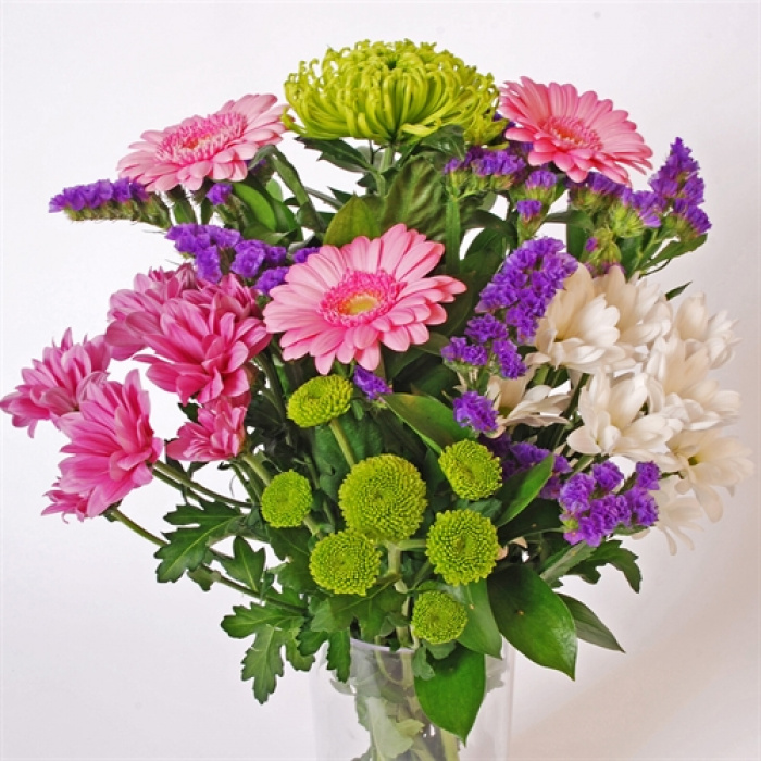 Buchet crizanteme si gerbera