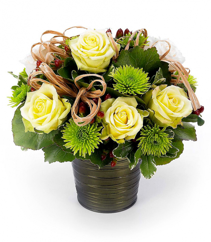 Aranjament floral rustic si primavaratic – imaginea 1