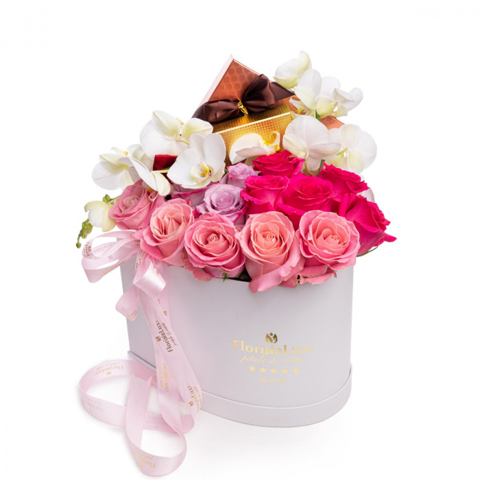 Cutie inima cu flori colorate – imaginea 1