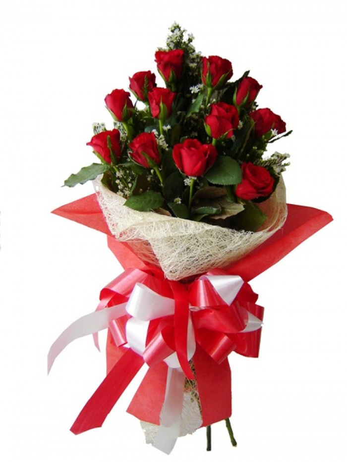 Buchet 13 trandafiri romantici – imaginea 1