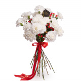 Buchet garoafe albe – Premium