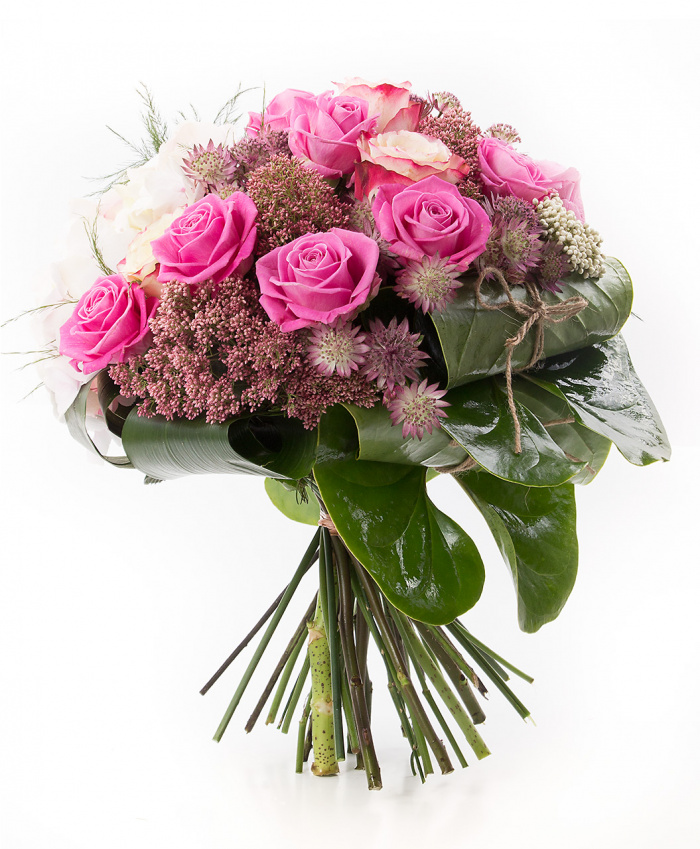 Buchet 2 nuante trandafiri roz – imaginea 1